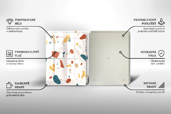 Placă din sticla protectie perete Gresie decorativa