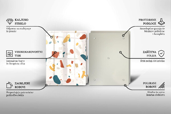 Placă din sticla protectie perete Gresie decorativa