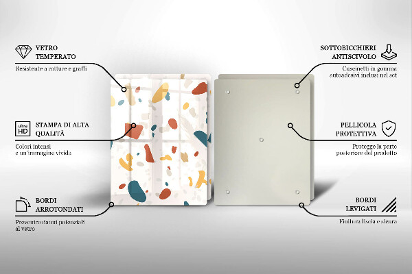 Placă din sticla protectie perete Gresie decorativa