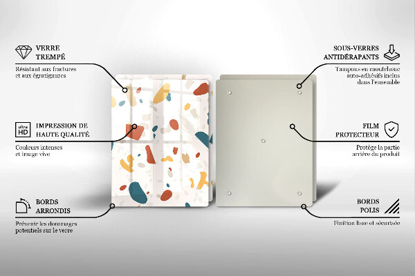 Placă din sticla protectie perete Gresie decorativa