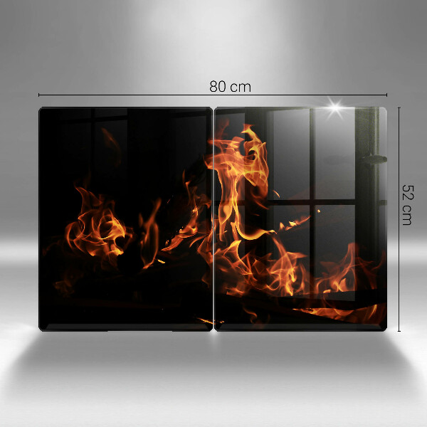 Placă sticla protectie aragaz Trage o flacără vie