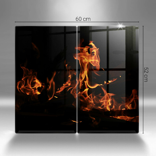 Placă sticla protectie aragaz Trage o flacără vie