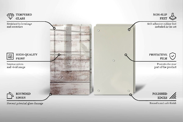 Placă sticla protectie aragaz Scânduri vechi de lemn