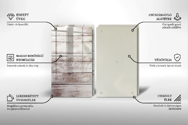 Placă sticla protectie aragaz Scânduri vechi de lemn