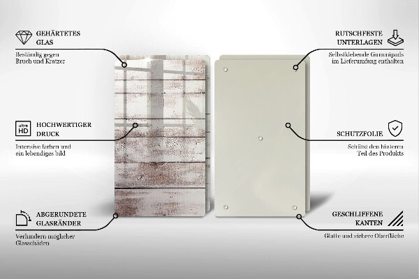 Placă sticla protectie aragaz Scânduri vechi de lemn