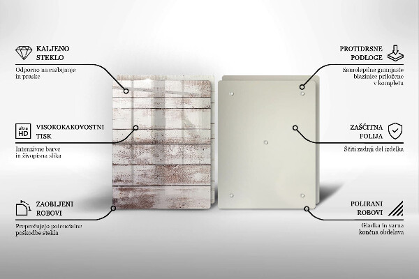 Placă sticla protectie aragaz Scânduri vechi de lemn