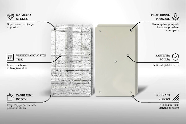 Placă sticla protectie aragaz Perete de cărămidă