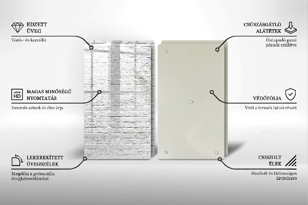 Placă sticla protectie aragaz Perete de cărămidă