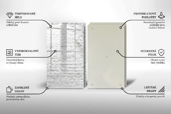 Placă sticla protectie aragaz Perete de cărămidă