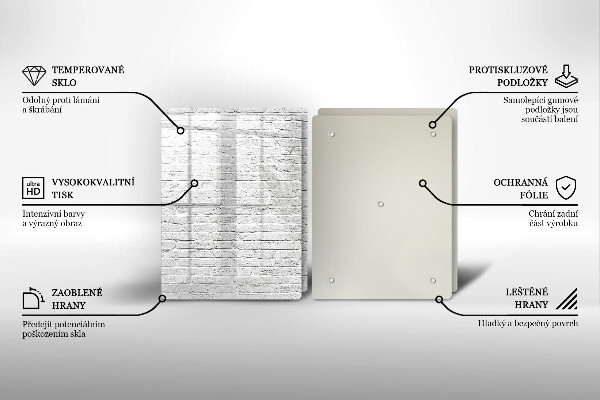 Placă sticla protectie aragaz Perete de cărămidă