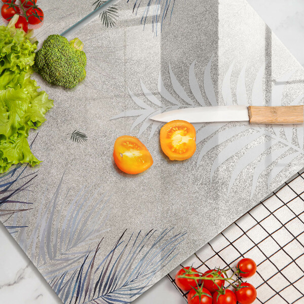 Placă din sticla protectie perete Frunze subtile