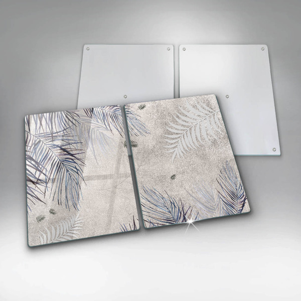 Placă din sticla protectie perete Frunze subtile