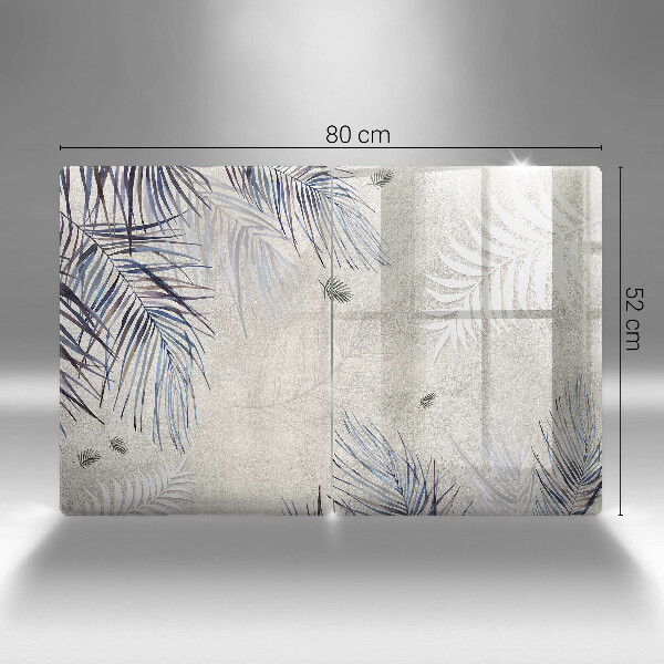 Placă din sticla protectie perete Frunze subtile