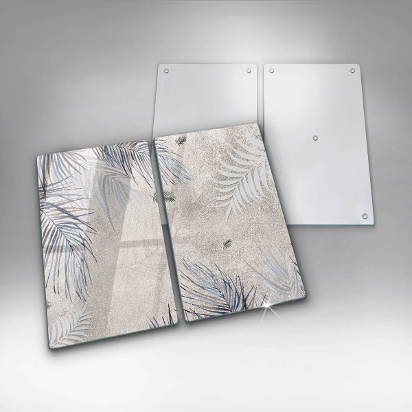 Placă din sticla protectie perete Frunze subtile