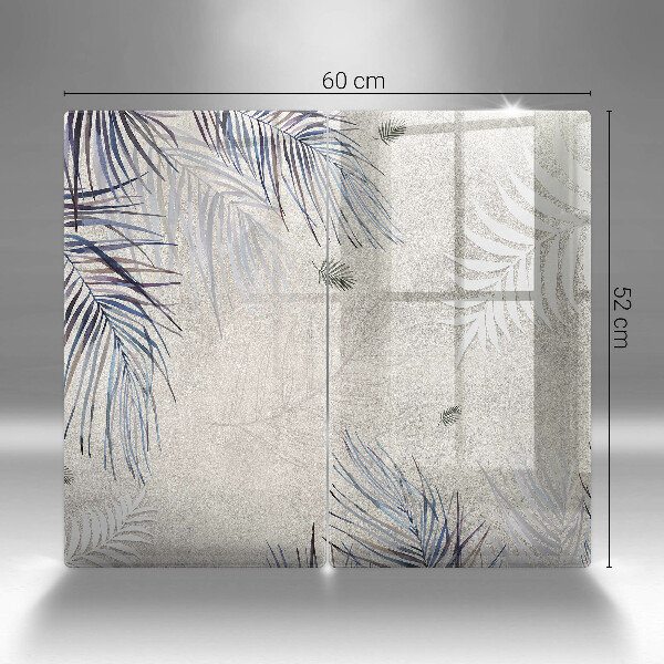 Placă din sticla protectie perete Frunze subtile