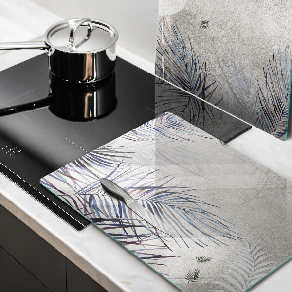 Placă din sticla protectie perete Frunze subtile