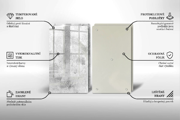 Placă din sticla protectie perete Textura de beton