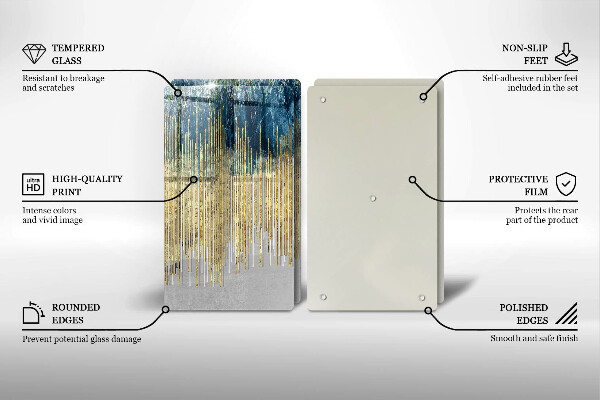 Placă din sticla protectie perete Abstracția designerului