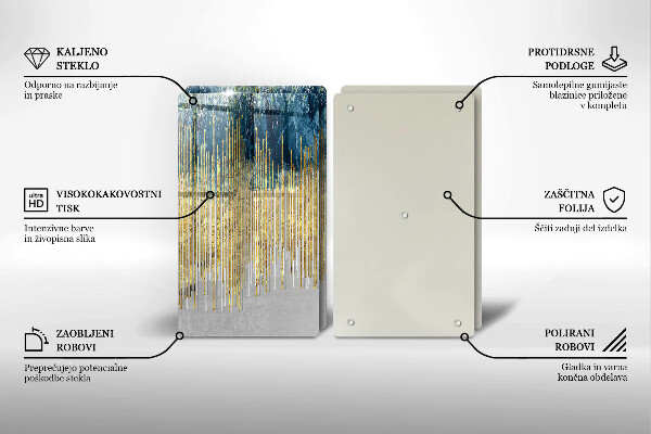 Placă din sticla protectie perete Abstracția designerului