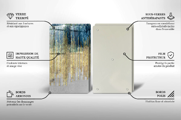 Placă din sticla protectie perete Abstracția designerului