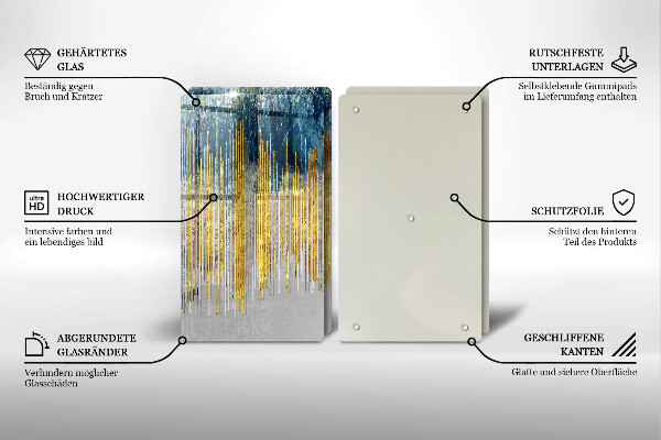 Placă din sticla protectie perete Abstracția designerului