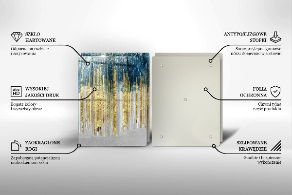 Placă din sticla protectie perete Abstracția designerului