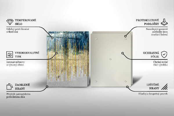 Placă din sticla protectie perete Abstracția designerului