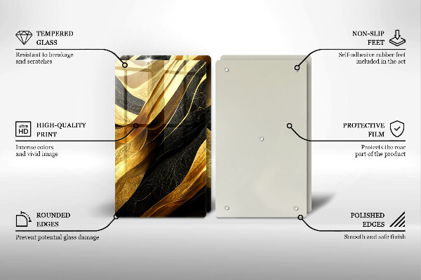 Placă din sticla protectie perete Abstracție elegantă