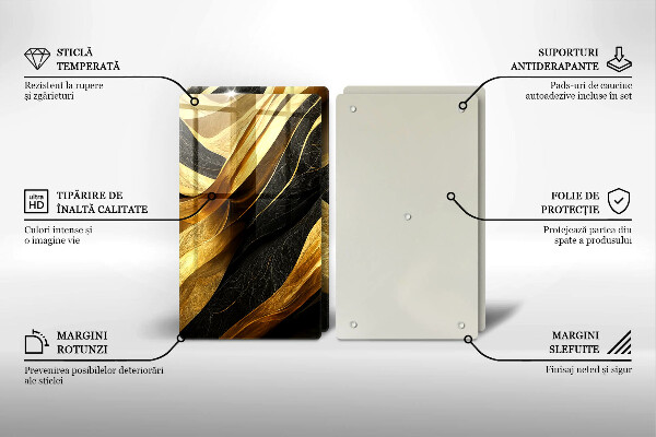 Placă din sticla protectie perete Abstracție elegantă