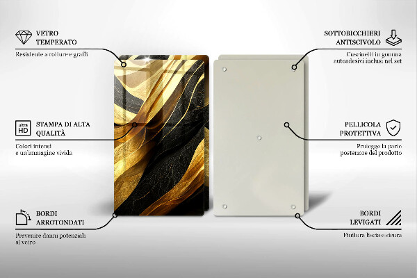 Placă din sticla protectie perete Abstracție elegantă