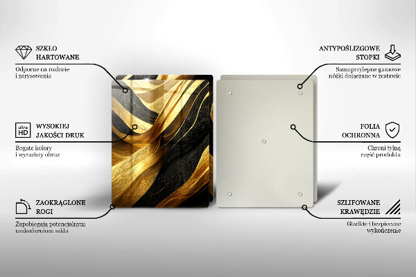 Placă din sticla protectie perete Abstracție elegantă