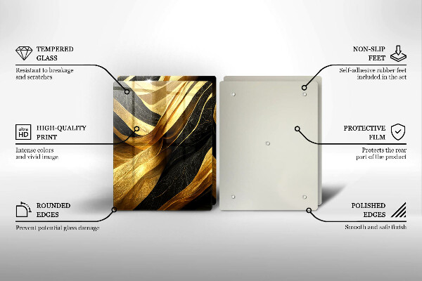 Placă din sticla protectie perete Abstracție elegantă