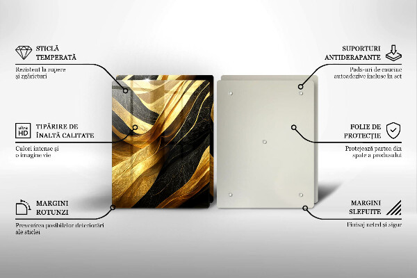 Placă din sticla protectie perete Abstracție elegantă