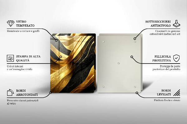 Placă din sticla protectie perete Abstracție elegantă