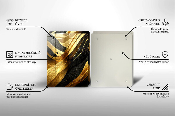 Placă din sticla protectie perete Abstracție elegantă