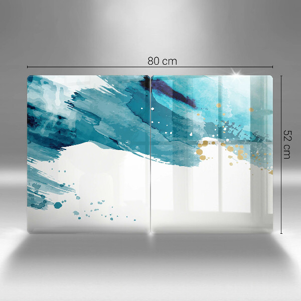 Placă din sticla protectie perete Pete albastre