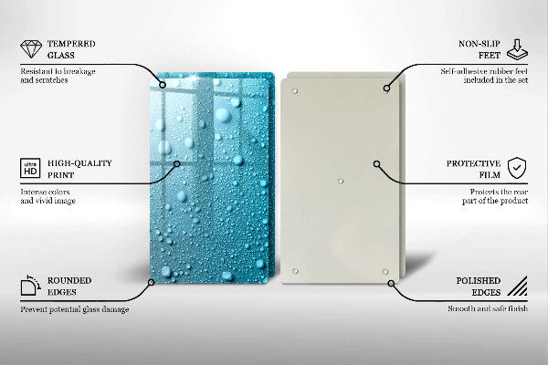 Placă din sticla protectie perete Picaturi de apa