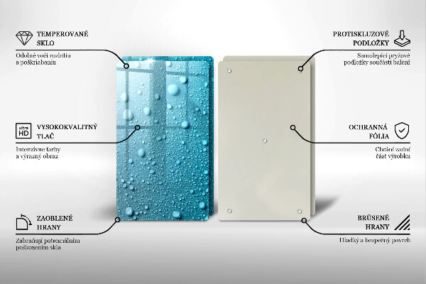 Placă din sticla protectie perete Picaturi de apa