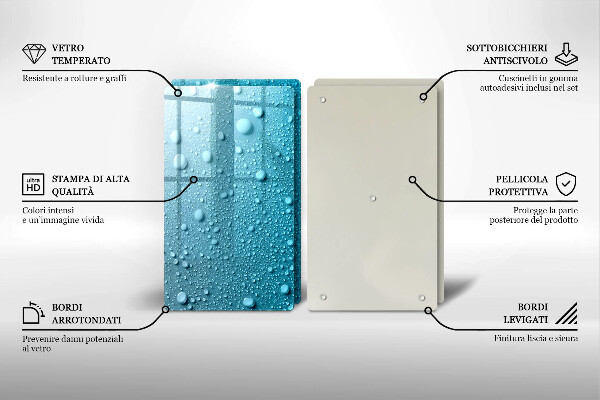 Placă din sticla protectie perete Picaturi de apa
