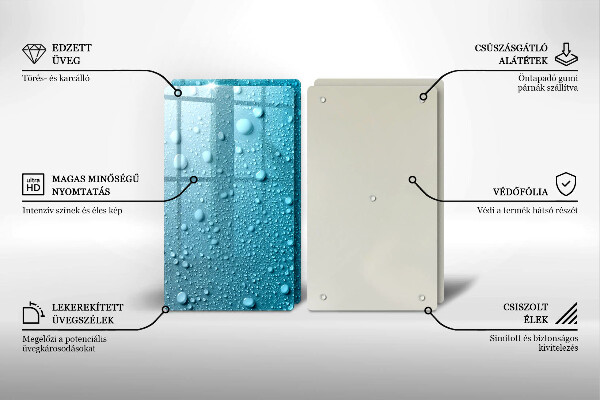 Placă din sticla protectie perete Picaturi de apa