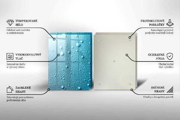 Placă din sticla protectie perete Picaturi de apa
