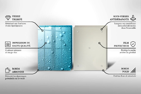 Placă din sticla protectie perete Picaturi de apa