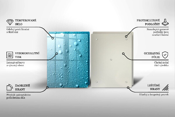Placă din sticla protectie perete Picaturi de apa