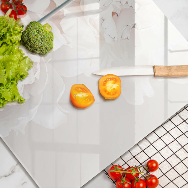 Placă sticla protectie aragaz Bujori pastel