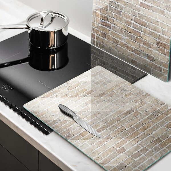 Placă sticla protectie aragaz Zid strălucitor de cărămidă