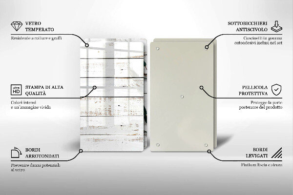 Placă sticla protectie aragaz Scânduri și frunze vechi