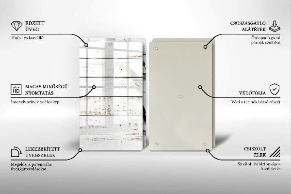 Placă sticla protectie aragaz Scânduri și frunze vechi