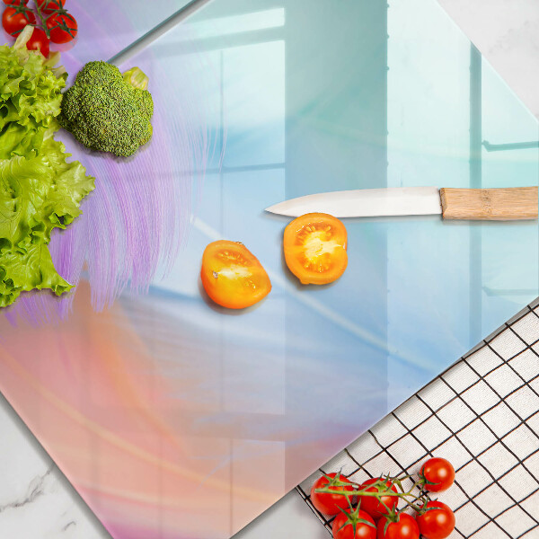 Placă sticla protectie aragaz Pene pastelate