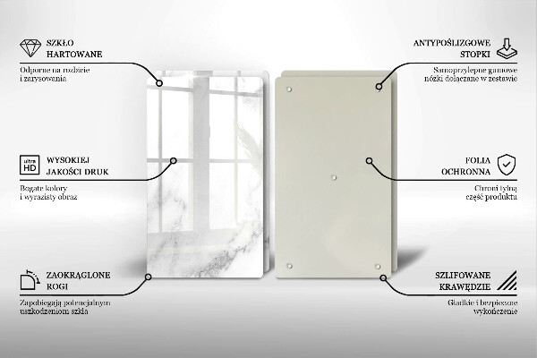 Placă sticla protectie aragaz Marmură modernă