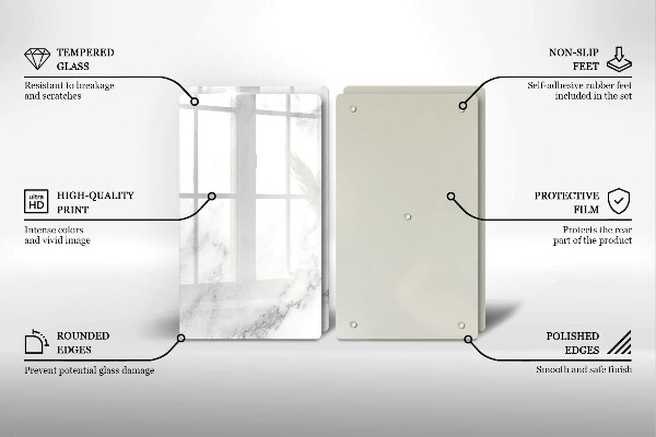 Placă sticla protectie aragaz Marmură modernă